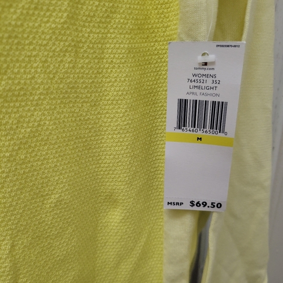 Tommy Hilfiger Butter Yellow Cardigan NWT Preppy Schoolgirl Cottagecore - Picture 3 of 9